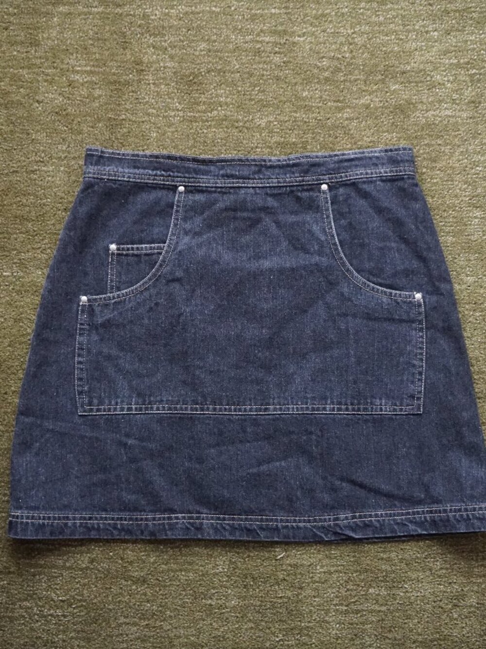 Vintage Y2K Xhiliration Dark Gray Denim Mini Skirt